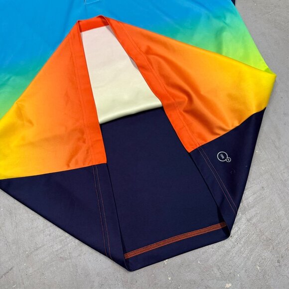 Puma Rainbow Fade Golf Shirt Short Sleeve Stretch Polo XL - Picture 5 of 7